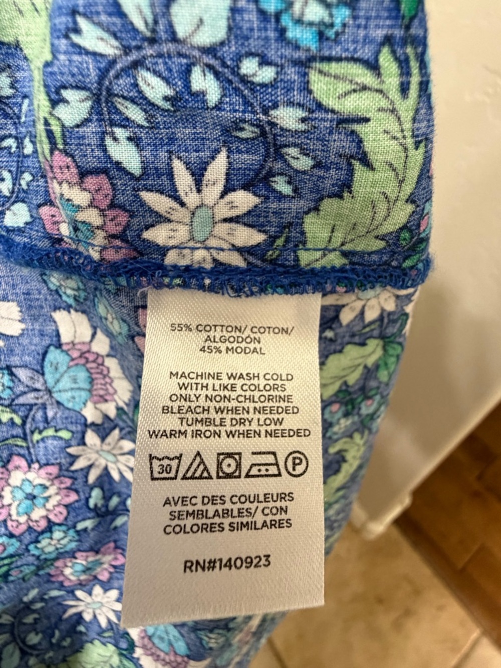 NWT Loft Blue Floral Smocked Midi Dress - Picture 6 of 6